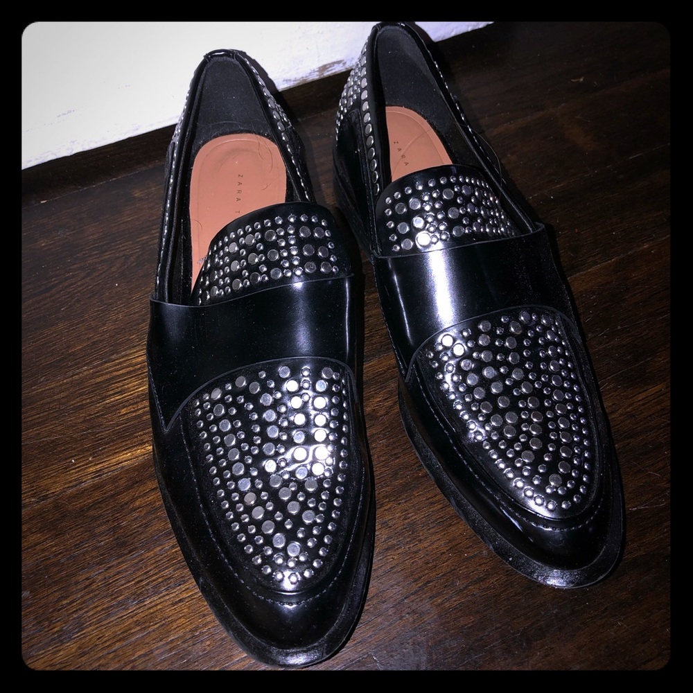Zara studded loafers